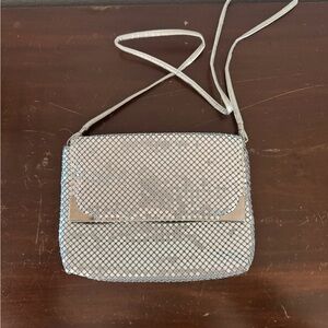 Silver Mesh Crossbody Bag